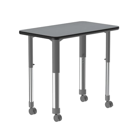 Correll TFL Collaborative Desk - Casters - Rec AD3420TF-REC-15-13-09-CK